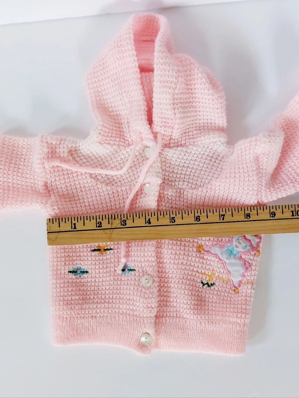 Cardigan Sweater Lamb & Flowers Vintage 80s 18m Lerner‎ Shops Easter Fairycore